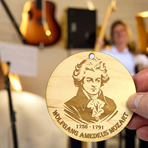 Ornament - Wolfgang Amadeus Mozart Raw Wood