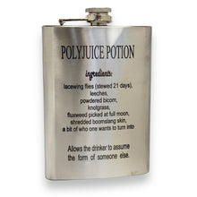 Load image into Gallery viewer, 8oz Polyjuice Potion with Ingredients Stainless Steel Flask