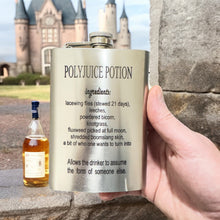 Load image into Gallery viewer, 8oz Polyjuice Potion with Ingredients Stainless Steel Flask