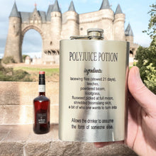 Load image into Gallery viewer, 8oz Polyjuice Potion with Ingredients Stainless Steel Flask