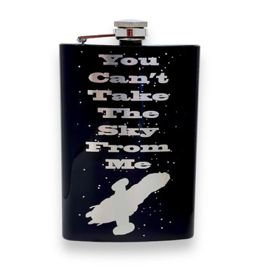 8oz BLACK You Can't Take the Sky From Me Flask