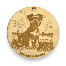 Load image into Gallery viewer, Ornament - Miniature Schnauzer Raw Wood