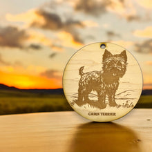 Load image into Gallery viewer, Ornament - Cairn Terrier Raw Wood