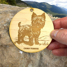 Load image into Gallery viewer, Ornament - Cairn Terrier Raw Wood