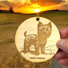 Load image into Gallery viewer, Ornament - Cairn Terrier Raw Wood