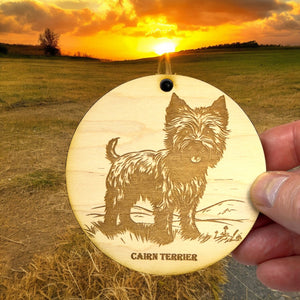 Ornament - Cairn Terrier Raw Wood