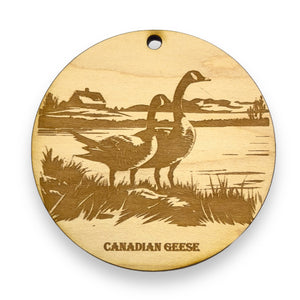 Ornament - Canadian Geese Raw Wood