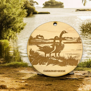 Ornament - Canadian Geese Raw Wood