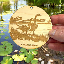 Load image into Gallery viewer, Ornament - Canadian Geese Raw Wood