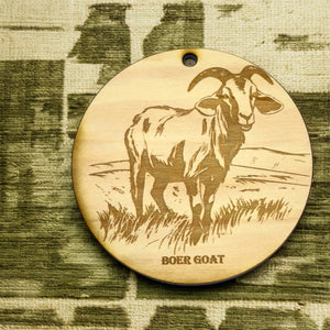 Ornament - Boer Goat Raw Wood