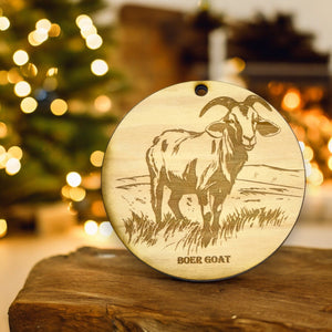 Ornament - Boer Goat Raw Wood