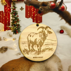 Ornament - Boer Goat Raw Wood