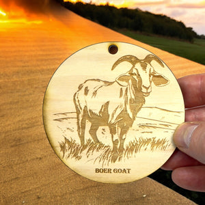 Ornament - Boer Goat Raw Wood