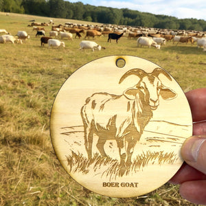 Ornament - Boer Goat Raw Wood