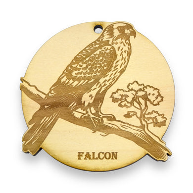 Ornament - Falcon Raw Wood