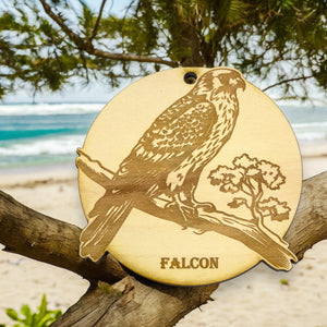 Ornament - Falcon Raw Wood