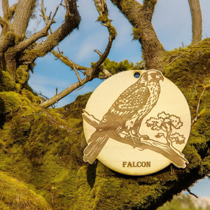 Ornament - Falcon Raw Wood