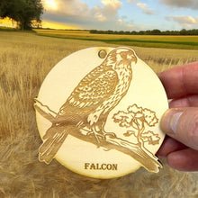 Load image into Gallery viewer, Ornament - Falcon Raw Wood