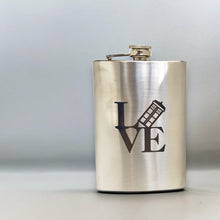 Load image into Gallery viewer, 8oz Geek Love Collection - Police Call Box Stainless Steel Flask