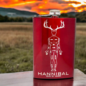 8oz RED Hannibal Flask