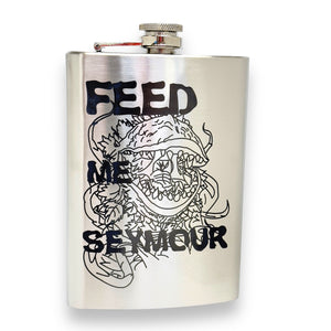 8oz Feed Me Seymour Stainless Steel Flask