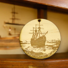 Load image into Gallery viewer, Ornament - World&#39;s Most Awesome Captain Raw Wood