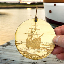 Load image into Gallery viewer, Ornament - World&#39;s Most Awesome Captain Raw Wood