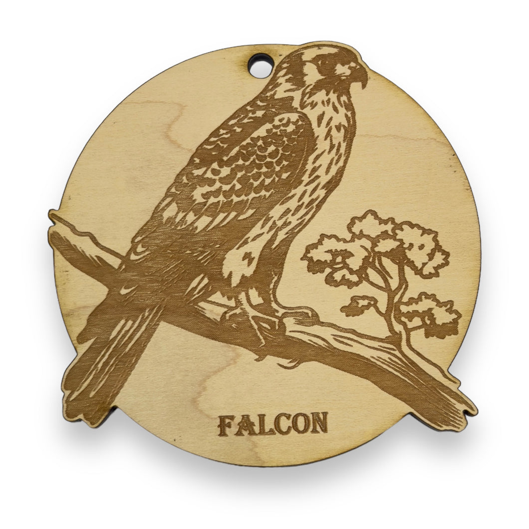 Ornament - Falcon Raw Wood