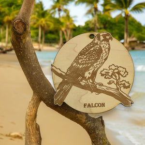 Ornament - Falcon Raw Wood