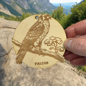 Ornament - Falcon Raw Wood