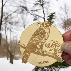 Ornament - Falcon Raw Wood