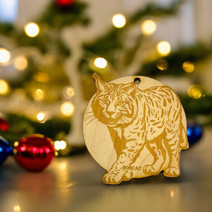 Ornament - Bobcat Raw Wood