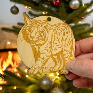 Ornament - Bobcat Raw Wood