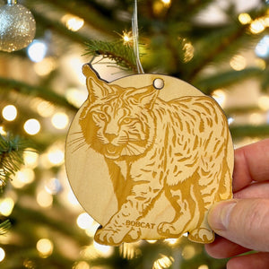 Ornament - Bobcat Raw Wood