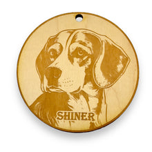 Load image into Gallery viewer, Ornament - PERSONALIZED Beagle Dog Raw Wood