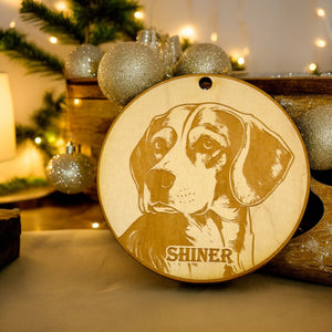 Ornament - PERSONALIZED Beagle Dog Raw Wood