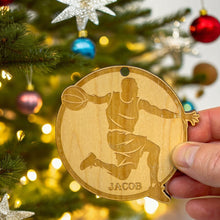 Load image into Gallery viewer, Ornament - PERSONALIZED Basketball Raw Wood