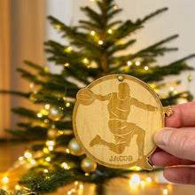 Load image into Gallery viewer, Ornament - PERSONALIZED Basketball Raw Wood