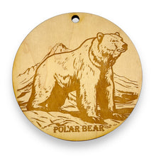 Load image into Gallery viewer, Ornament - Polar Bear Raw Wood