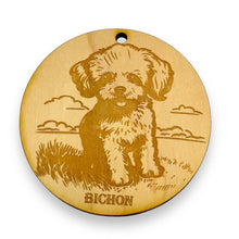 Load image into Gallery viewer, Ornament - Bichon Dog Raw Wood