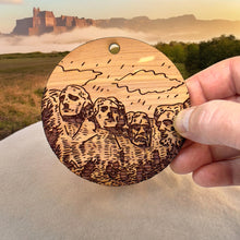 Load image into Gallery viewer, Mount Rushmore 2nd Edition - Round Cedar Ornament