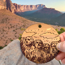 Load image into Gallery viewer, Mount Rushmore 2nd Edition - Round Cedar Ornament