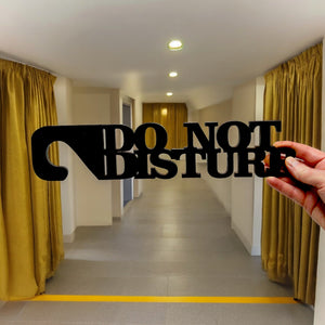 Door Hanger-CUSTOM Do Not Disturb 15x3 Hotel Motel Bedroom Office MAPLE WOOD