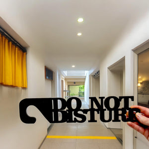 Door Hanger-CUSTOM Do Not Disturb 15x3 Hotel Motel Bedroom Office MAPLE WOOD