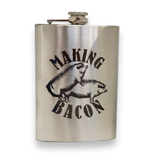 Load image into Gallery viewer, 8oz Making Bacon Stainless Steel Flask