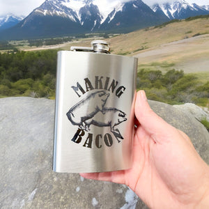 8oz Making Bacon Stainless Steel Flask