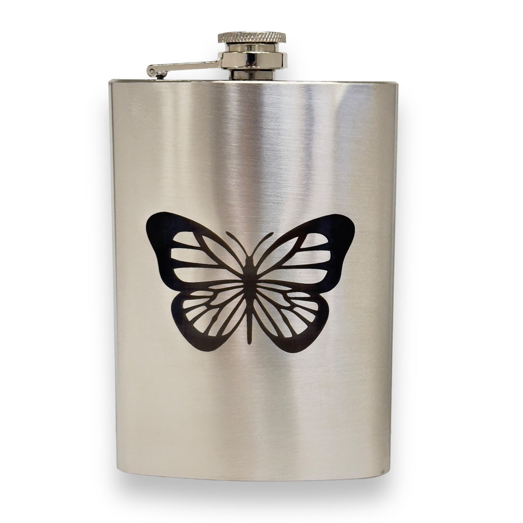 8oz Monarch Butterfly Stainless Steel Flask