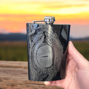 8oz Dragon Eye Black Flask