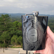 Load image into Gallery viewer, 8oz Dragon Eye Black Flask