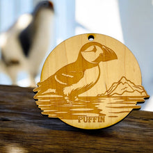 Load image into Gallery viewer, Ornament - Puffin Bird Raw Wood